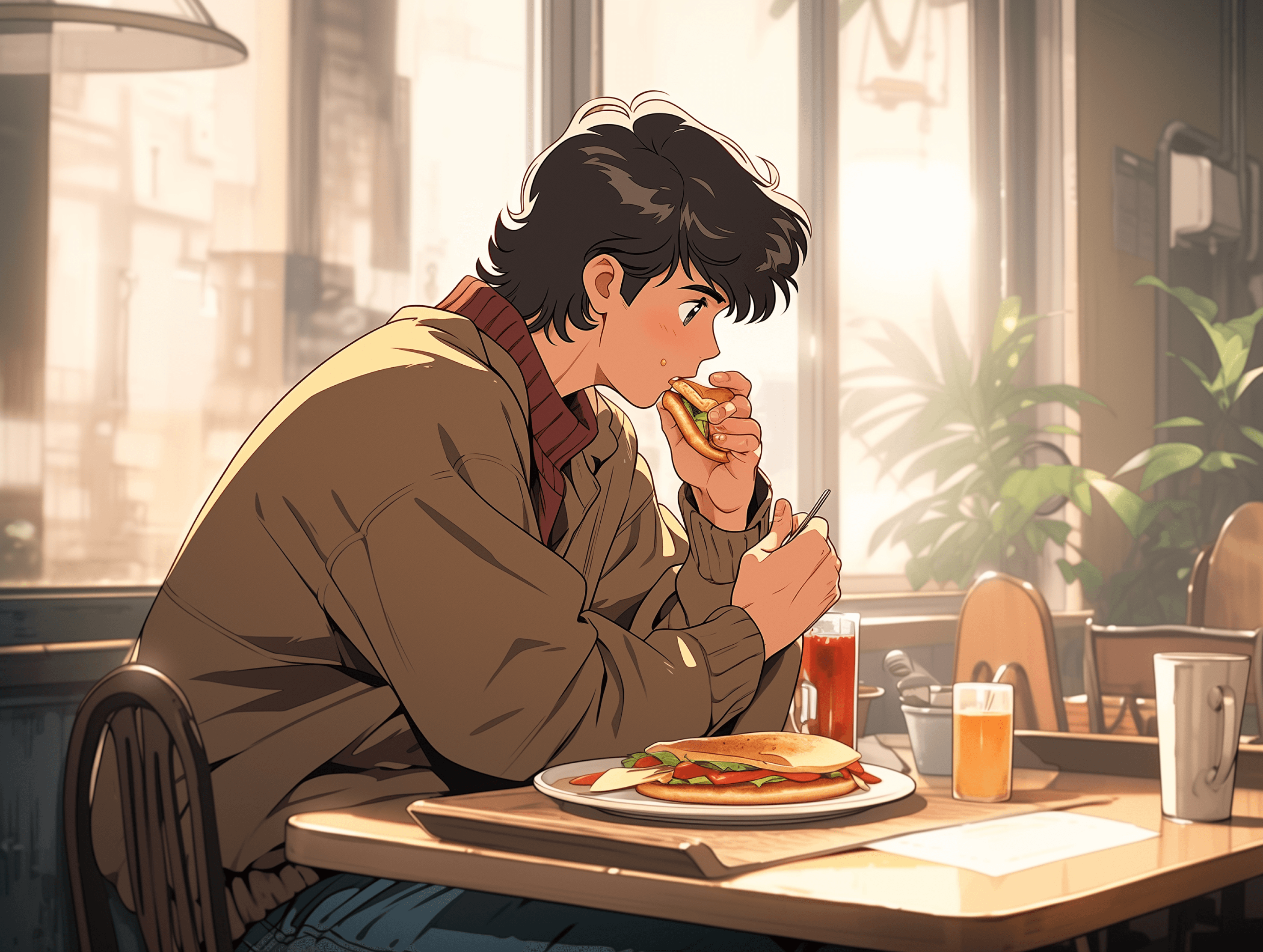 밥을 먹는건 다양한 의미가 있지만 그저 먹을 때도 있잔아요? 완벽하지 않아도 괜찮아요!(* AI 이미지로 제작되었습니다)