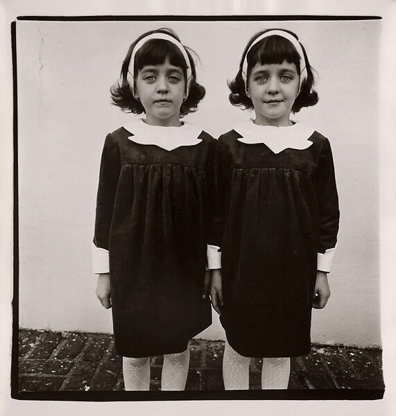 Identical twins, Roselle, N.J. 1966 || https://www.metmuseum.org/art/collection/search/827214