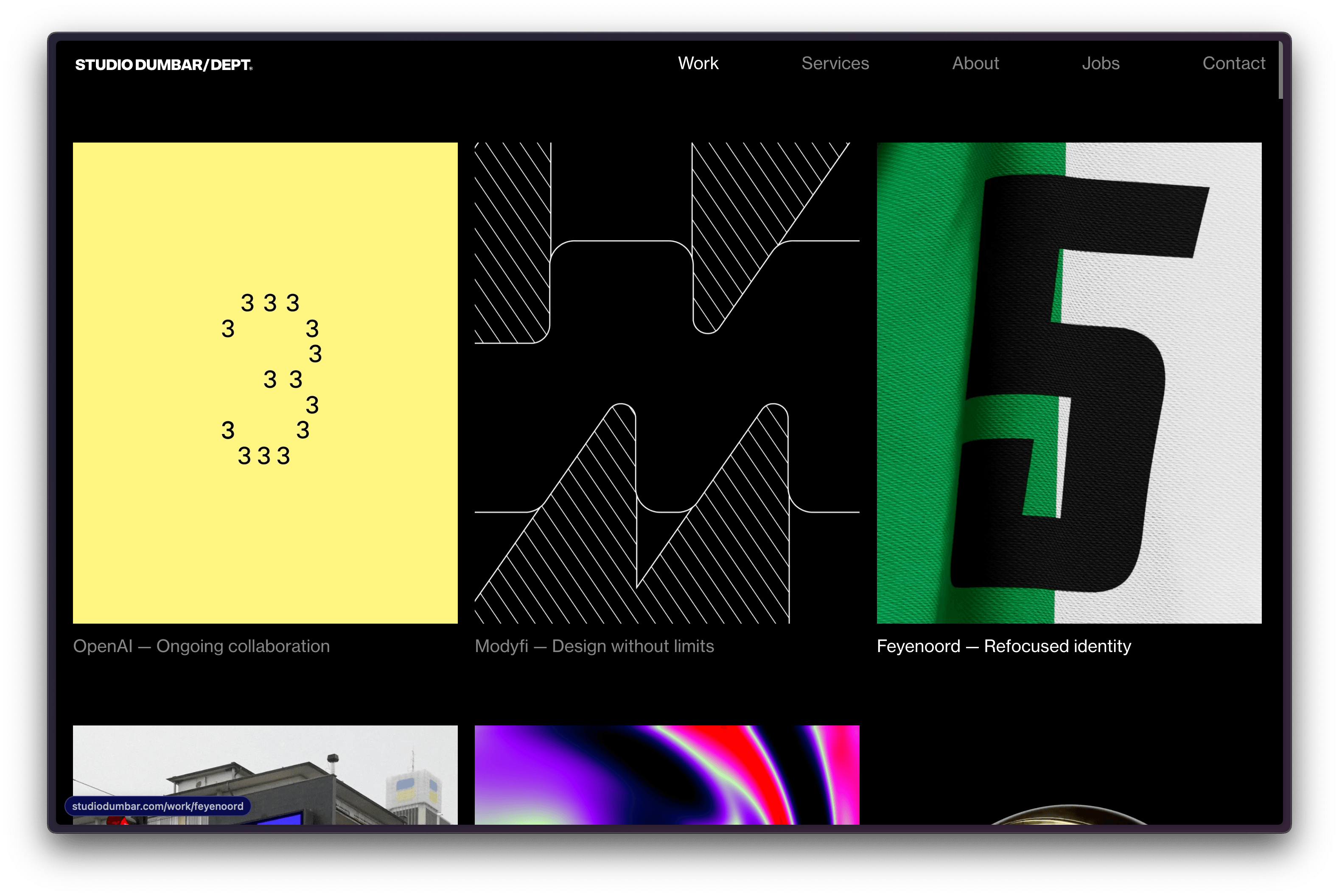 Studio Dumbar 홈페이지