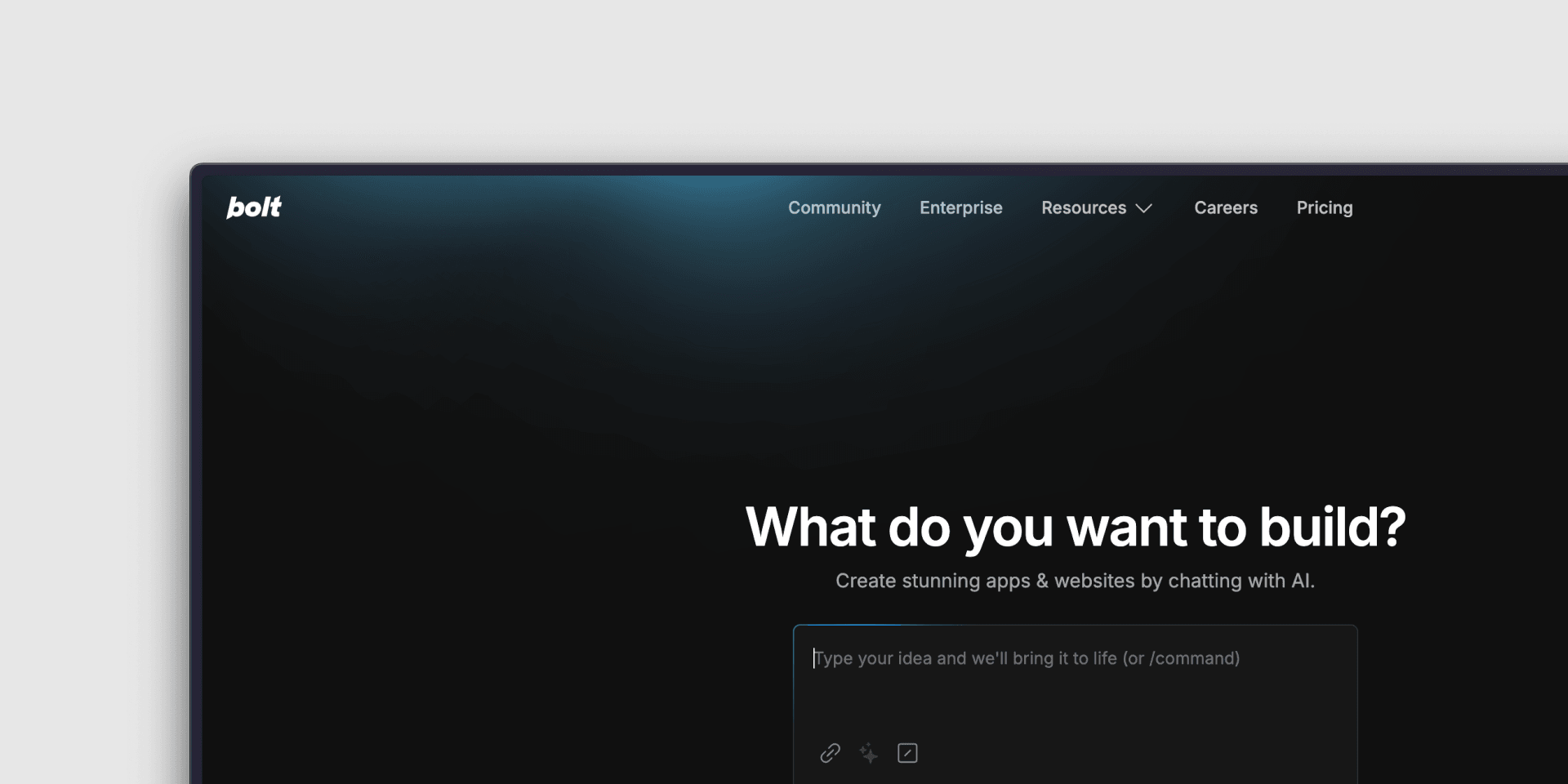 Bolt 홈페이지 | https://bolt.new/