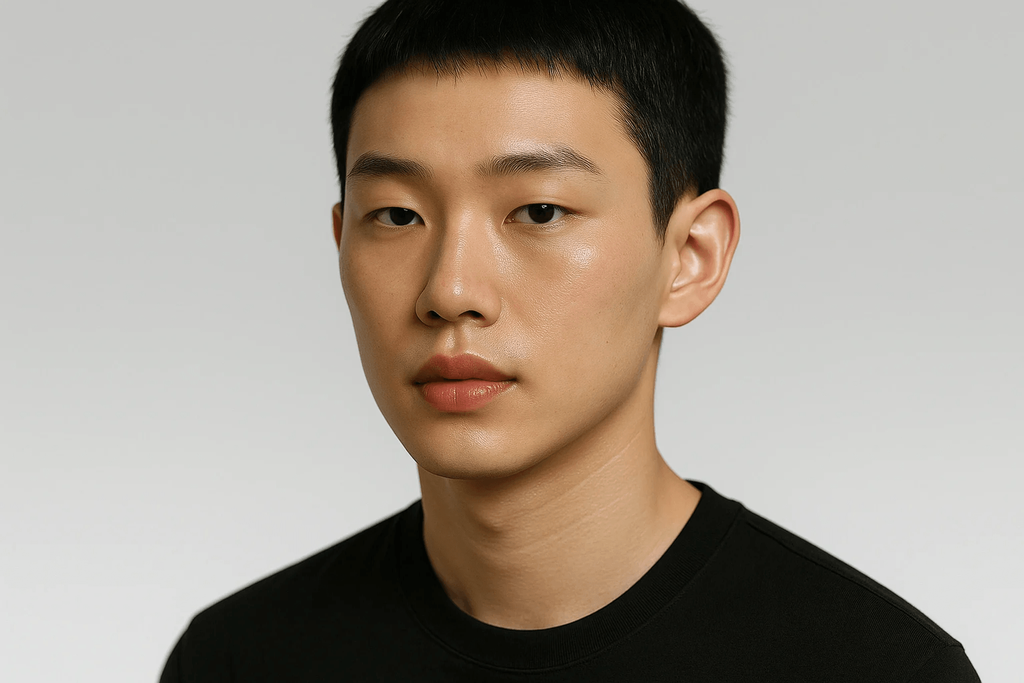 작성한 프롬프트를 통해 만든 한국 남자 모델 이미지 | Blunge 로 만든 이미지